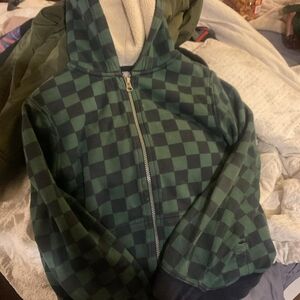 Hanna Andersson Green and Black Hoodie